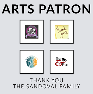 Silver Stage Players Arts patron Thank You Sandoval Family graphic.